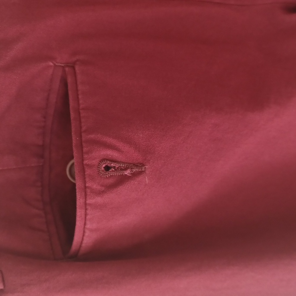 a.n.a Deep Red Cropped Ankle Pants, Pockets, Stretch - Picture 10 of 13